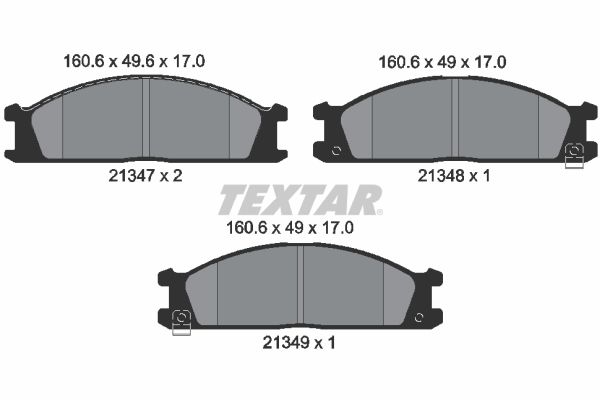TEXTAR 2134702 Brake Pad Set, disc brake
