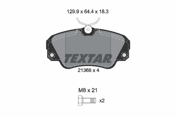 TEXTAR 2136801 Brake Pad Set, disc brake