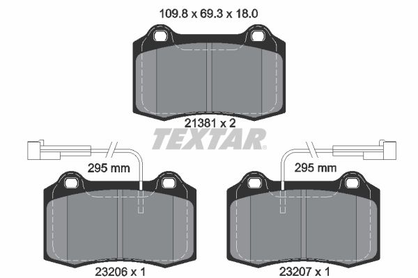 TEXTAR 2138103 Brake Pad Set, disc brake