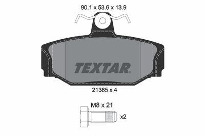 Brake Pad Set, disc brake TEXTAR 2138501