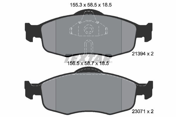 TEXTAR 2139408 Brake Pad Set, disc brake