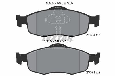 Brake Pad Set, disc brake TEXTAR 2139408