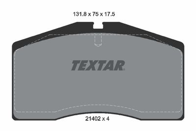 Brake Pad Set, disc brake TEXTAR 2140201