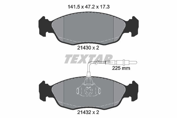 TEXTAR 2143001 Brake Pad Set, disc brake
