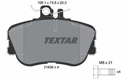 Brake Pad Set, disc brake TEXTAR 2143905