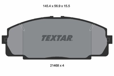 Brake Pad Set, disc brake TEXTAR 2146801