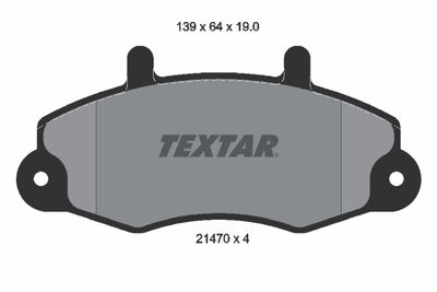Brake Pad Set, disc brake TEXTAR 2147001
