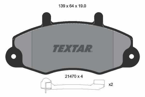 TEXTAR 2147002 Brake Pad Set, disc brake