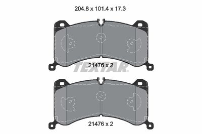 Brake Pad Set, disc brake TEXTAR 2147601