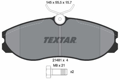 Brake Pad Set, disc brake TEXTAR 2148101