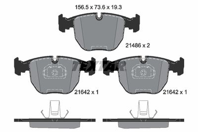 Brake Pad Set, disc brake TEXTAR 2148602
