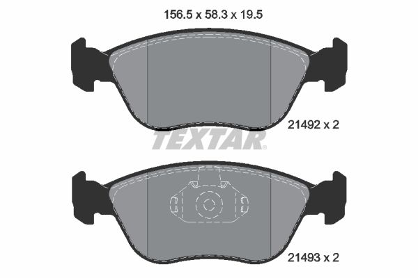 TEXTAR 2149201 Brake Pad Set, disc brake