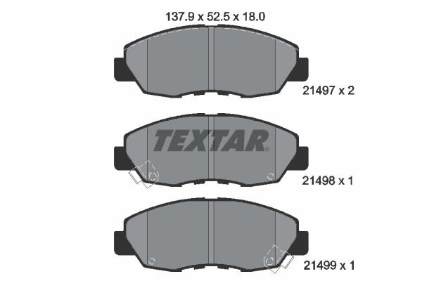 TEXTAR 2149701 Brake Pad Set, disc brake