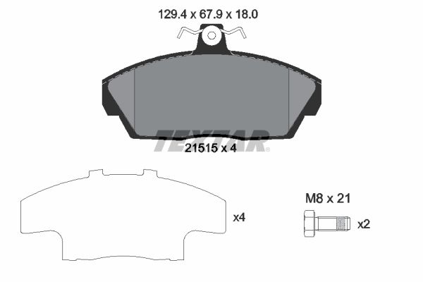 TEXTAR 2151504 Brake Pad Set, disc brake