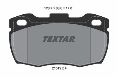Brake Pad Set, disc brake TEXTAR 2151902