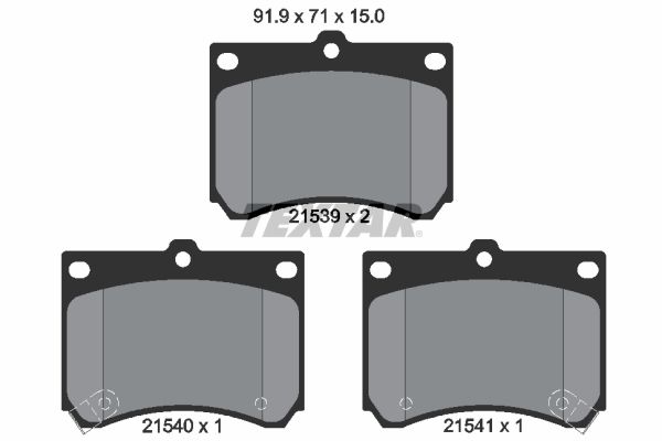 TEXTAR 2153901 Brake Pad Set, disc brake