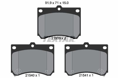 Brake Pad Set, disc brake TEXTAR 2153901