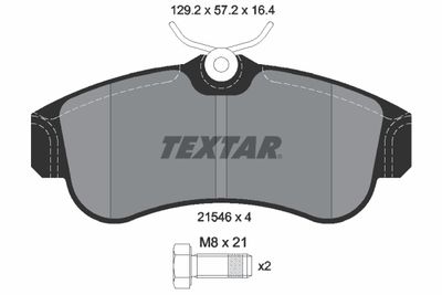 Brake Pad Set, disc brake TEXTAR 2154601