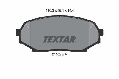 Brake Pad Set, disc brake TEXTAR 2155202