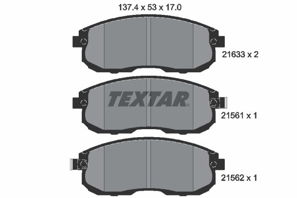 TEXTAR 2156101 Brake Pad Set, disc brake
