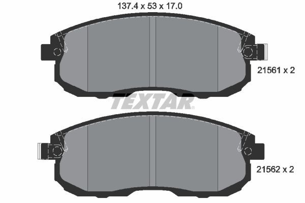 TEXTAR 2156201 Brake Pad Set, disc brake