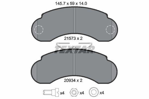 TEXTAR 2157302 Brake Pad Set, disc brake