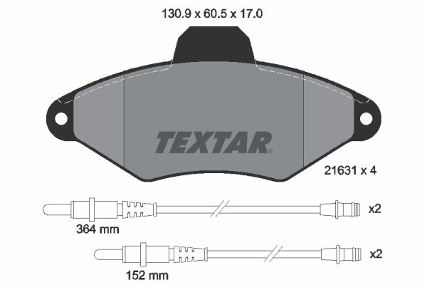 TEXTAR 2163102 Brake Pad Set, disc brake