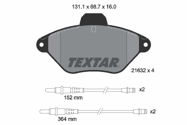 TEXTAR 2163201 Brake Pad Set, disc brake