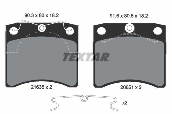 TEXTAR 2163501 Brake Pad Set, disc brake