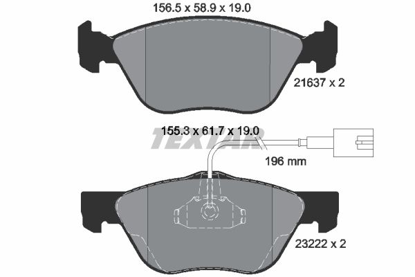 TEXTAR 2163702 Brake Pad Set, disc brake