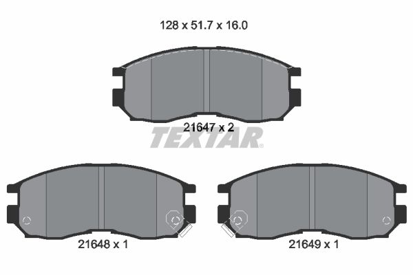 TEXTAR 2164701 Brake Pad Set, disc brake