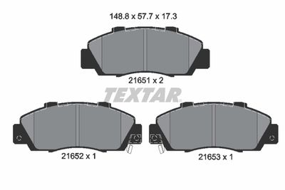 Brake Pad Set, disc brake TEXTAR 2165101