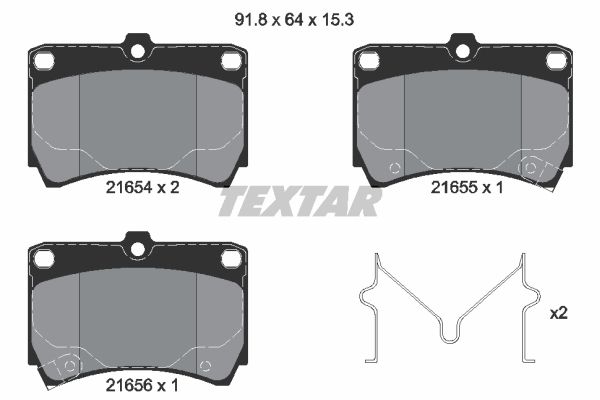 TEXTAR 2165404 Brake Pad Set, disc brake