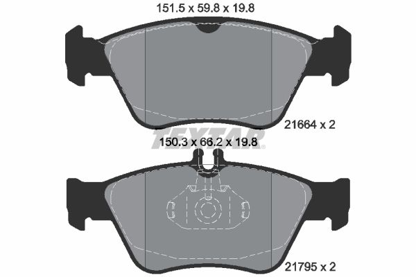TEXTAR 2166404 Brake Pad Set, disc brake