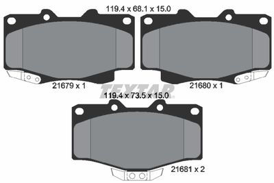 Brake Pad Set, disc brake TEXTAR 2167904