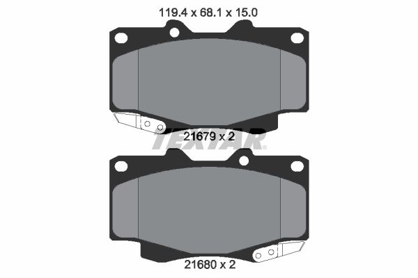 TEXTAR 2168001 Brake Pad Set, disc brake