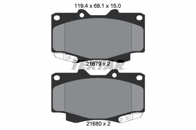 Brake Pad Set, disc brake TEXTAR 2168001