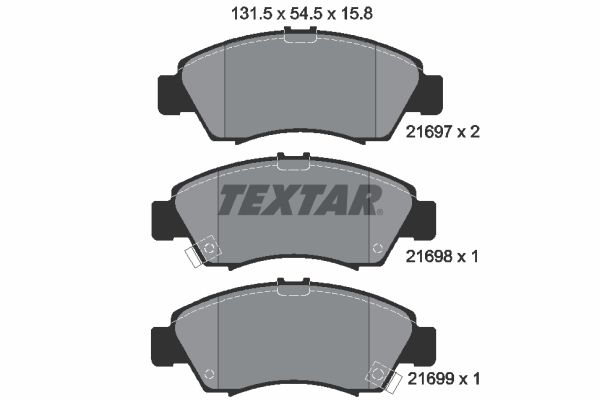 TEXTAR 2169701 Brake Pad Set, disc brake