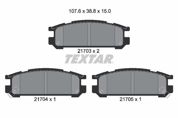 TEXTAR 2170301 Brake Pad Set, disc brake