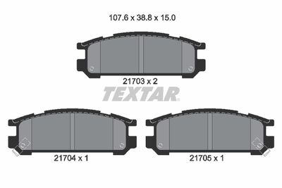 Brake Pad Set, disc brake TEXTAR 2170301