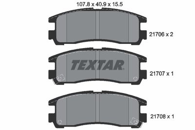 Brake Pad Set, disc brake TEXTAR 2170602