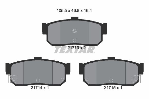 TEXTAR 2171301 Brake Pad Set, disc brake