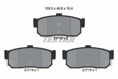Brake Pad Set, disc brake TEXTAR 2171301