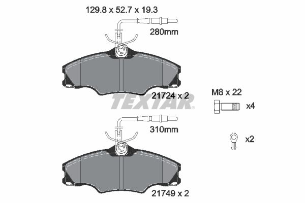 TEXTAR 2172402 Brake Pad Set, disc brake