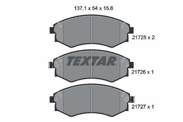 TEXTAR 2172502 Brake Pad Set, disc brake