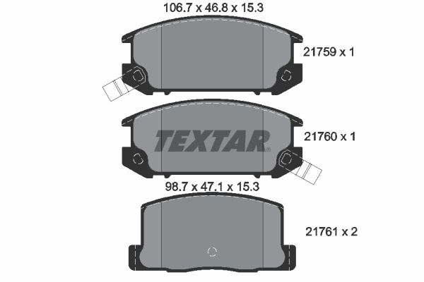 TEXTAR 2175901 Brake Pad Set, disc brake