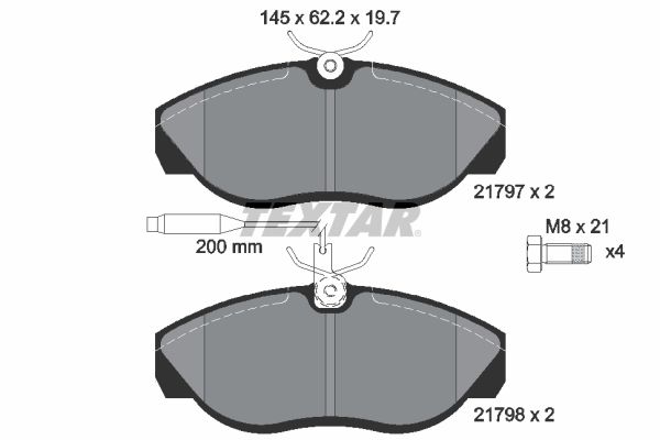 TEXTAR 2179701 Brake Pad Set, disc brake