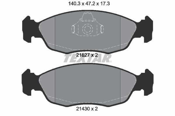 TEXTAR 2182702 Brake Pad Set, disc brake