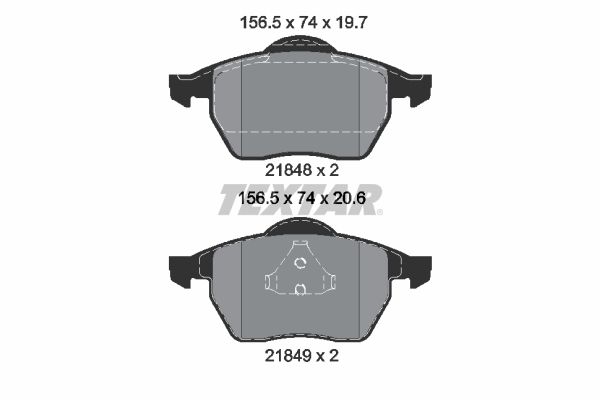 TEXTAR 2184802 Brake Pad Set, disc brake