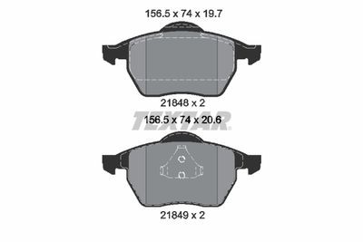 Brake Pad Set, disc brake TEXTAR 2184802